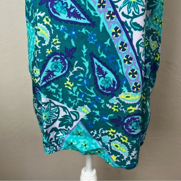 Diane von Furstenberg Color Authority Paisley Viscose Rayon Tunic Tank Size L - Picture 4 of 11